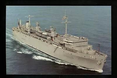 Military Ship Chrome Postcard USN Navy USS Yellowstone AD-41 Destroyer Tender • $3.99