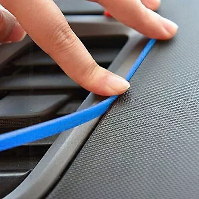 Universal Car Door Panel Edge Gap Strip Cover Molding Trim Blue Accessories 5M • $6.56