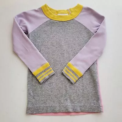 Hanna Andersson 90cm 3 Pajama Top Colorblock Shirt Gray Pink Purple • $8.79