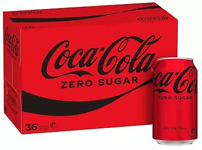 Coca-Cola Zero Sugar Soft Drink Multipack Cans 36 X 375mL • $37.90