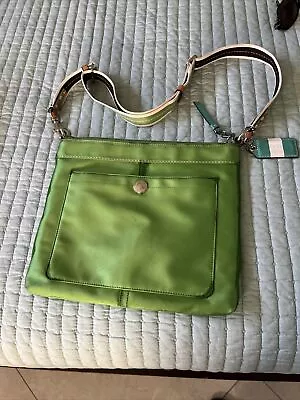 Genuine Coach Lime Green Nylon Crossbody Purse • $38