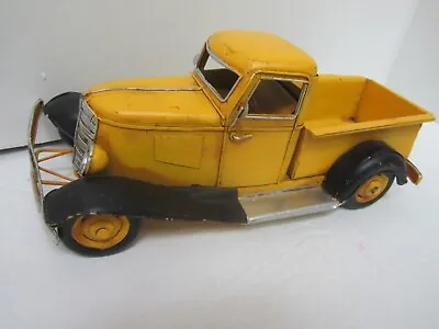 YELLOW PICKUP Metal Vintage TRUCK Farmhouse Old Days • $12.95