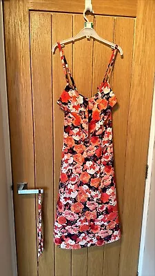 Gap Orange Mix Floral Dress Size S (Ref F) Good Con • £0.99