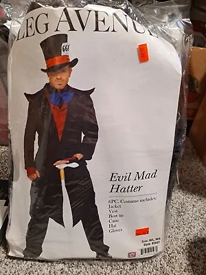 * Leg Avenue Men's Evil Mad Hatter Halloween Costume Cosplay Dress Up Size M/L • $60
