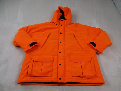 Cabelas Jacket Mens 2XL XXL Orange Parka Hooded Dry Plus Coat Hunting Adult* • $71.10