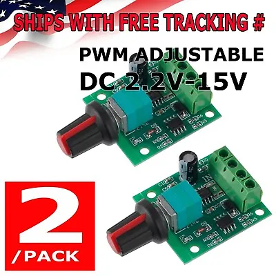 PWM Motor Speed Controller (2pcs) 2A Low Voltage DC LED Dimmer 1.8v 3v 5v 6v 12v • $9.95