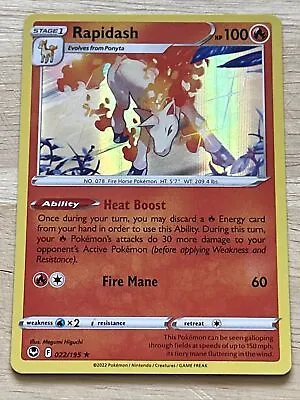 Rapidash - 022/195 - Holo Rare - Silver Tempest - NM/M - Pokemon Card • $2.20