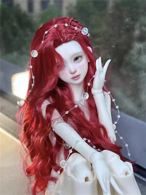 BJD Doll 1/3 1/4 Styled Wig Only Mermaid Wig For SD MSD Red/Pink/Golden/Blue • $46.99