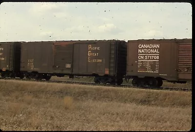 MB10-73 Original Colour Slide Pacific Great Eastern 40' Box Car #4268 Circa 1982 • $2.19