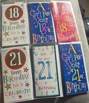 £1.80 • Buy 18th - 21st Birthday Money Wallet With Envelope Cash Gift Present Various Design