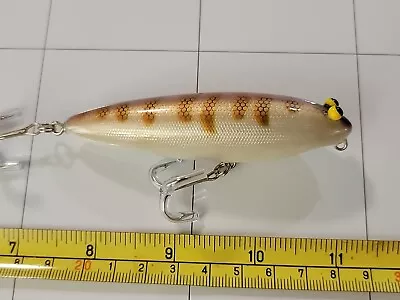 Unknown Topwater Wood Fishing Lure Frog Eyes Foil • $6.05