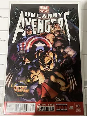 Marvel Now! Uncanny Avengers Detroit Fanfare #1 Variant Edition Signed Stegman • $25
