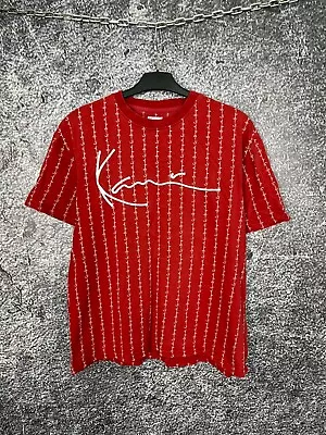 Mens Karl Kani Monogram T-Shirt Big Logo Size L Large • $30