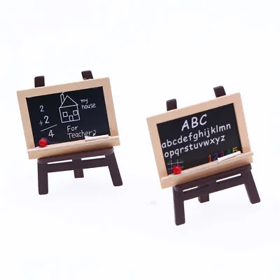 2Set Dollhouse Miniature 1:12 Scale Blackboard Stand Easel Painting Accessories • $4.49