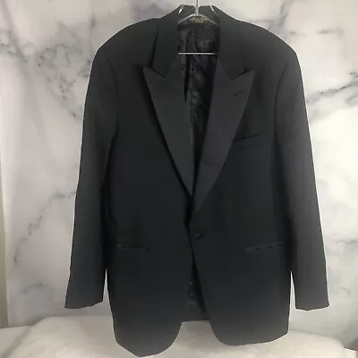 Brooks Brothers Black Peak Lapel Tuxedo Blazer 43L • $29.95