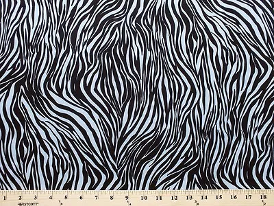 Matte' Jersey Grey & Black Zebra Stripes Animal Fabric Print By The Yard D442.09 • $7.99