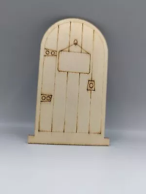 Wooden Fairy Door Craft Shapes Laser Cut 9cm Blank DIY Art Gift  • £2.79