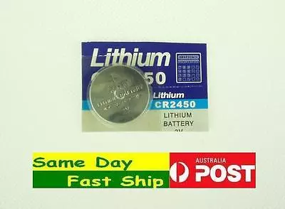 One Piece Of New CR2450 DL 2450 3 Volt Lithium Button Cell Battery • $4.48