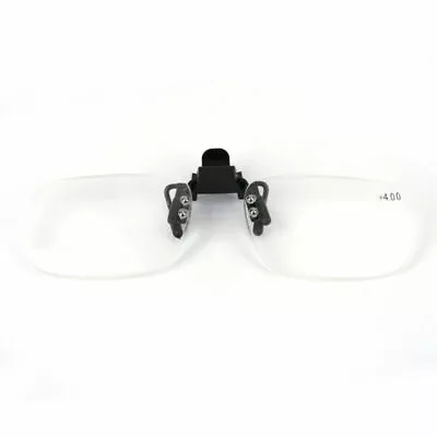 Clip On Flip Up Magnifying Reading Glasses Magnifiers Lenses +2.0 +3.0 +4.0 • £8.37