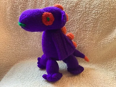 Handmade Dragon Hand Knitted Dragon Handmade Soft Toy Handmade Baby Gift • £4.99