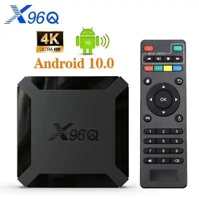 X96Q 2GB 16GB Android 10.0 TV Box H313 Quad Core 4K 2.4G Wifi X96 1GB 8GB • £19.49