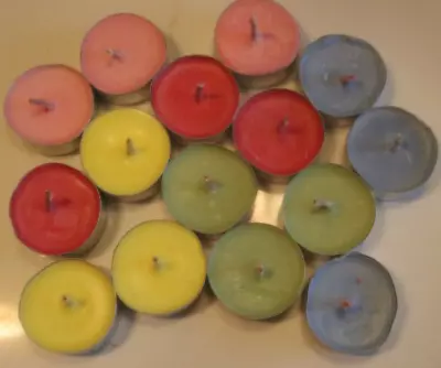 15 X 100% Pure Soywax Tea Lights Candles Perfect For Aromatherapy - Handmade • £12.99