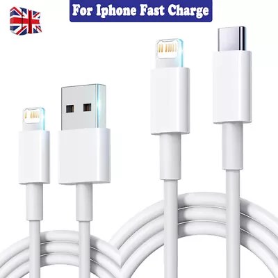 IPhone Fast Charger Cable Sync USB Fast Lead For Apple IPhone 11 12 14 Pro IPad • £2.94