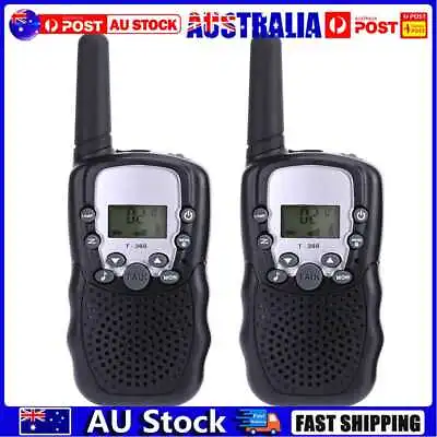 $24.60 • Buy 2pcs Mini Walkie Talkie 5km UHF 2 Way Radio Wireless For Amateur (Black) AU