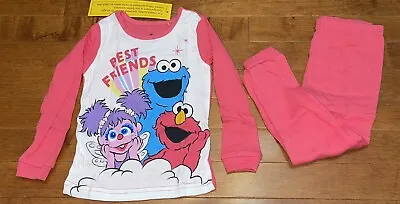 Sesame Street Elmo Abby Cookie Monster Best Friends Toddler Girl Pajamas New 3T • $16.50