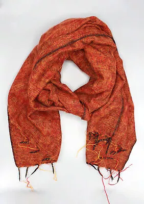 Rust Mix Orange Himalayan Yak Wool Shawl • $29.90