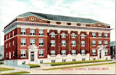 Postcard Masonic Temple In Jackson Michigan~1689 • $8