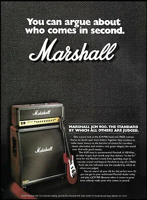 Marshall JCM 900 Head & 1960A Cabinet Guitar Amp Advertisement 1997 Ad Print • $4