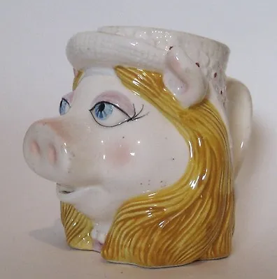 Sigma Ceramic Miss Piggy 3-D Bust Mug W/ Bonnet Muppets WESHIP WORLDWIDE • $8.97