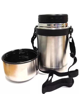 $34.36 • Buy Stainless Steel Vacuum Food Container With Carrying Strip, Silver 800ml 