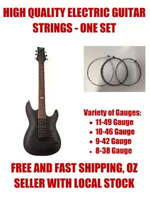 $8 • Buy High Quality Electric Guitar String Set 6 Strings Different Gauges Free Pick