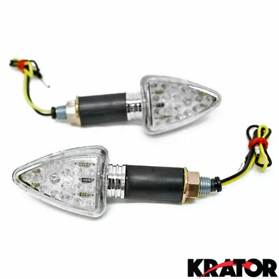 Pair LED Motorcycle Mini Turn Signal Blinker Indicators Light Lamp Universal 12V • $14.99