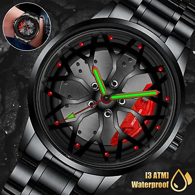 Waterproof Men Luminous Watch Stainless Steel Quartz Classic Business Wristwatch • $13.48