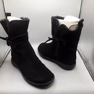 Miz Mooz Prance Boots Women's 5.5-6M EU 36 Black Suede 2 • $59.99