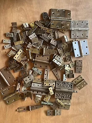 Lot Of Vintage And Antique Hinges Singles And Sets Rusty Patina.  150 Total • $10