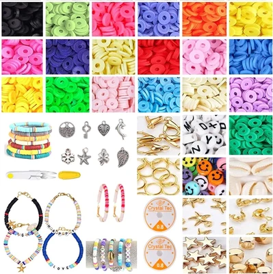 £17.99 • Buy Beads Bracelet Making Kit Set Of 5100 Pcs Clay Jewellery Making Kit Beads For Je