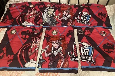 Monster High Decorative Window Valances Set Of 4 Dimensions 50in X 17in Curtains • $30.75