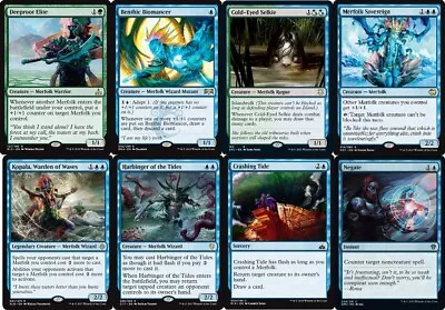 MTG Simic Merfolk Deck  Deeproot Elite Sovereign Harbinger Tides Magic Gathering • $34.17