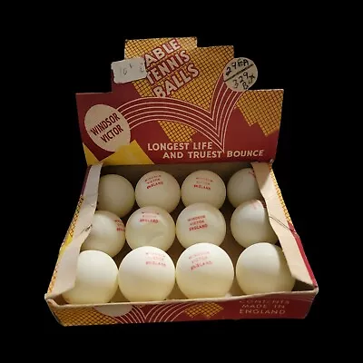 Vintage Windsor Victor England Table Tennis Balls Ping Pong Full Box • $44