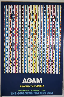 $165 • Buy 1980 Yaacov Agam Beyond The Visible Guggenheim Exhibition, Poster Only33”x22”