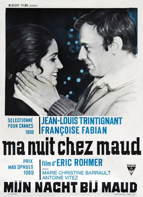 Eric Rohmer's Ma Nuit Chez Maud French Movie Poster Print #2 • $6.49