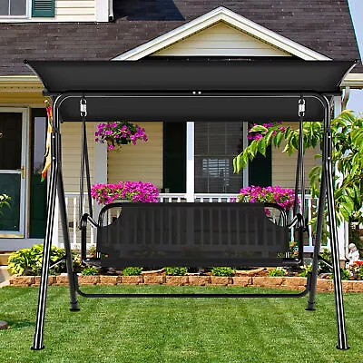 Outdoor Swing Chair Canopy Patio Garden Hanging 3 Person Yard Porch Furniture • $109.93