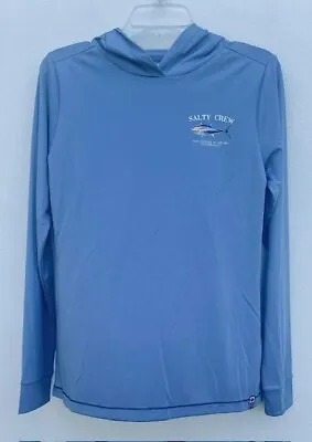 Salty Crew Big Blue Hooded LS Sun Shirt UPF 50+ Women Small Code 5-24 NWT • £33.73