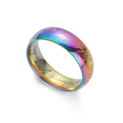 Fashion Lord Of The Ring The One Ring Lotr Stainless Steel Unisex Ring Size 6-13 • £3.23
