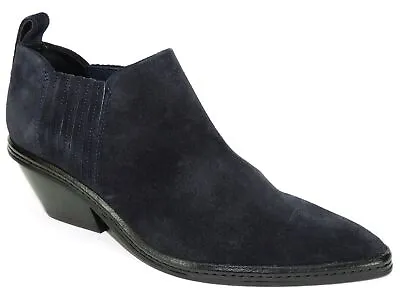 Via Spiga Women's Farly Water Resistant Booties Ink Blue Suede Size 8 M • $147.50