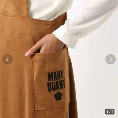 MARY QUANT Jumper Skirt One Piece Dress Camel Pocket Japan • $87